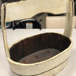 Decorative wood basket/container